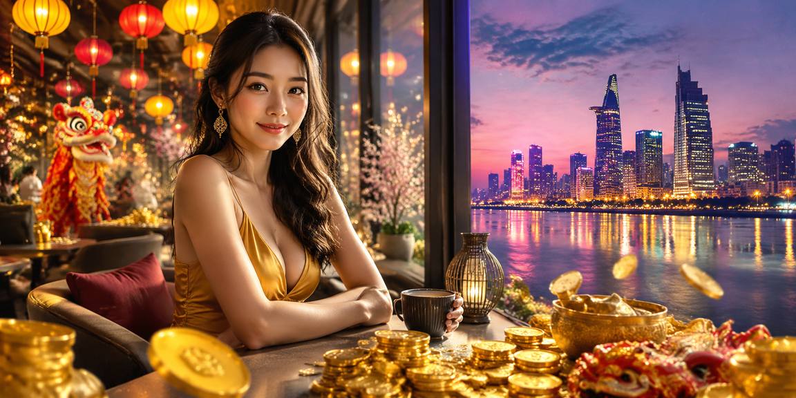 Trò chơi slot tại TP. Hồ Chí Minh với đèn lồng trang trí