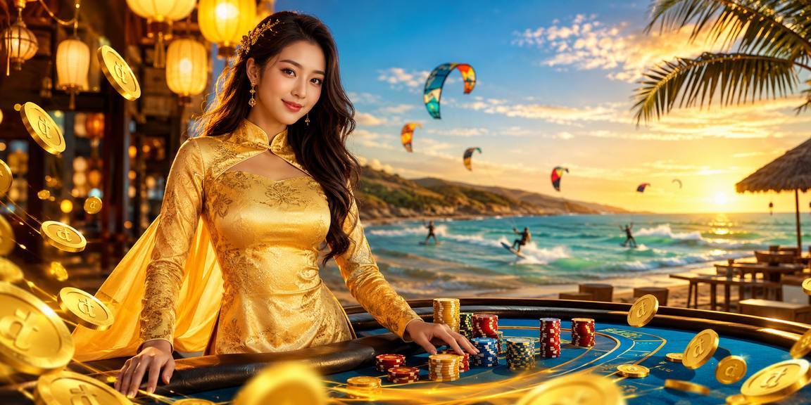 Người mặc áo dài tại sòng casino Mũi Né